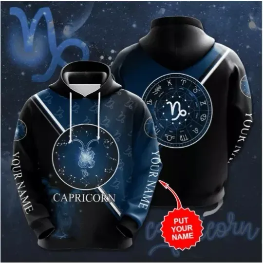 Discover Personalized Zodiac Capricorn 3D Hoodie