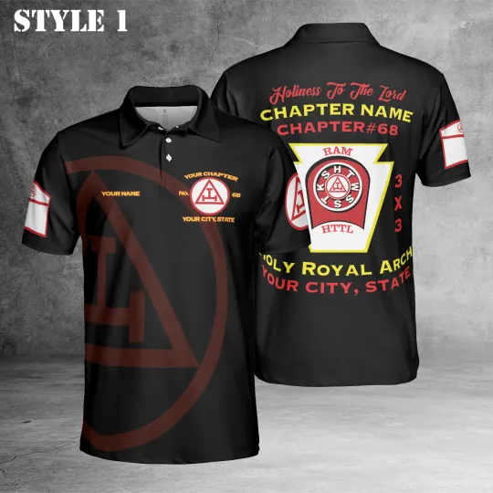 Discover Custom Name Royal Arch Masonry York Rite Freemasonry Masonic Polo Shirt S-5XL