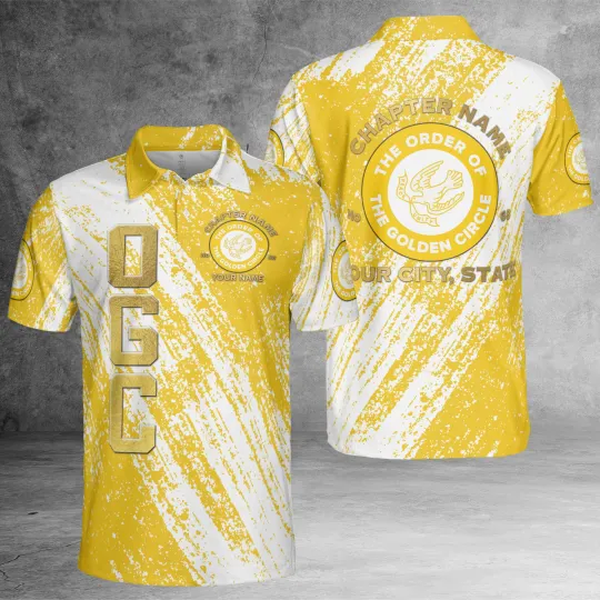 Discover Custom Name Chapter Order of the Golden Circle Scottish Rite Polo Shirt S-5XL