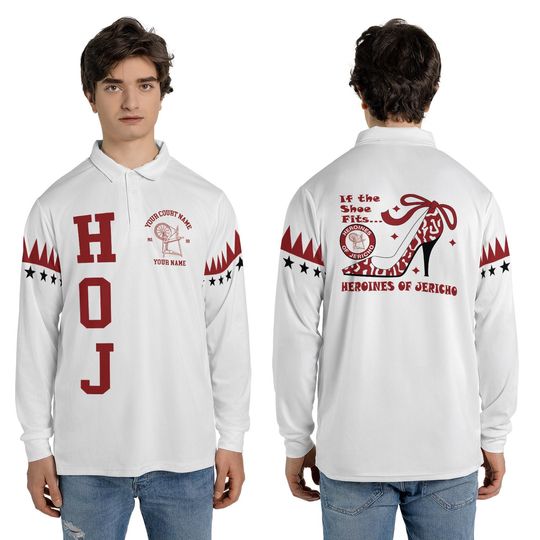 Customized Heroines of Jericho HOJ Sisterhood Long Sleeve Polo Shirt