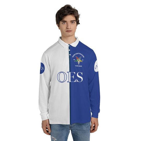 Custom Order of the Eastern Star Unisex Polo Shirt: AF&AM Pentagon Down Emblem