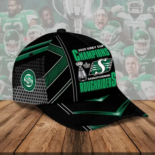 Discover Saskatchewan Roughriders 2025 Grey Cup Champions Classic Cap