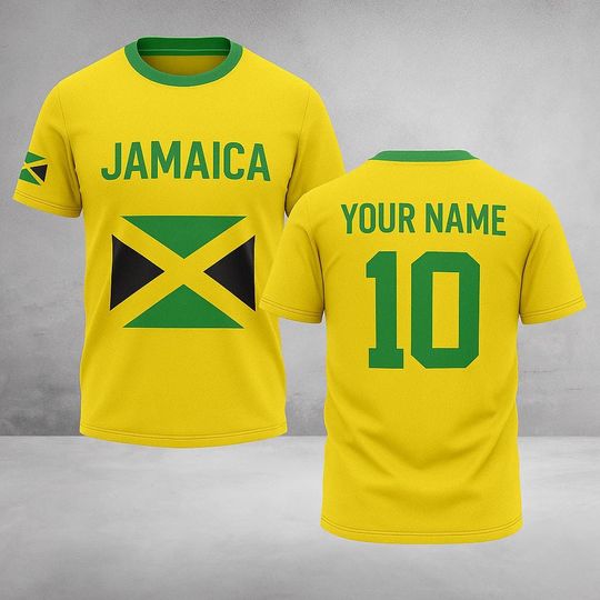 Discover Custom Jamaica Soccer Jersey  Personalized Jamaican Flag Shirt with Name and Number