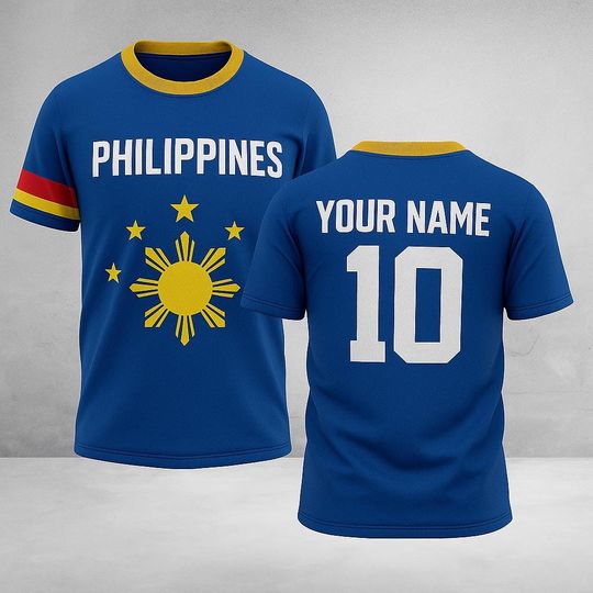 Discover Custom Philippines 3D Shirt - Personalized Filipino Pride Tee with Name and Number
