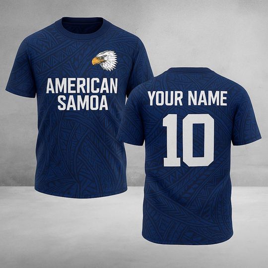 Discover Custom American Samoa Jersey Shirt  Personalized Polynesian Eagle Tee with Name & Number