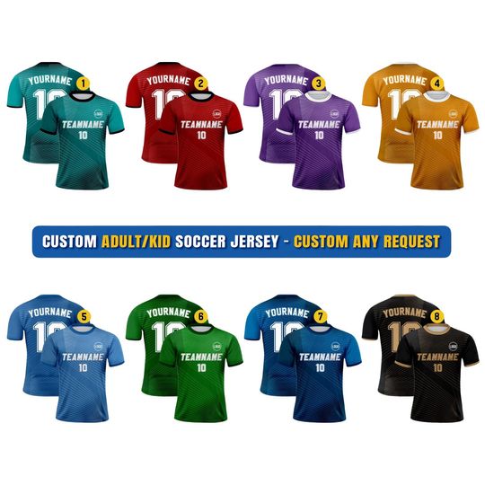 Discover Custom Soccer Jersey for Men Women Youth Kid Team Uniform, Soccer Jersey with Team Name Number, Soccer Jersey Lover