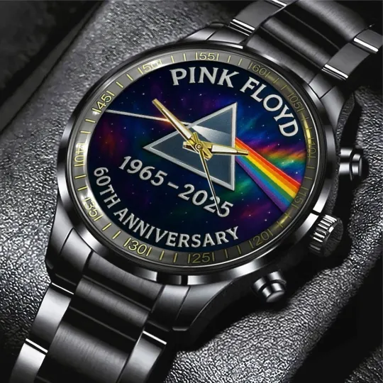 Pink Floyd Black Stainless Steel Watch