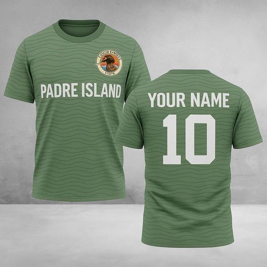 Discover Custom Padre Island Shirt  Personalized Texas Island Tee with Name & Number