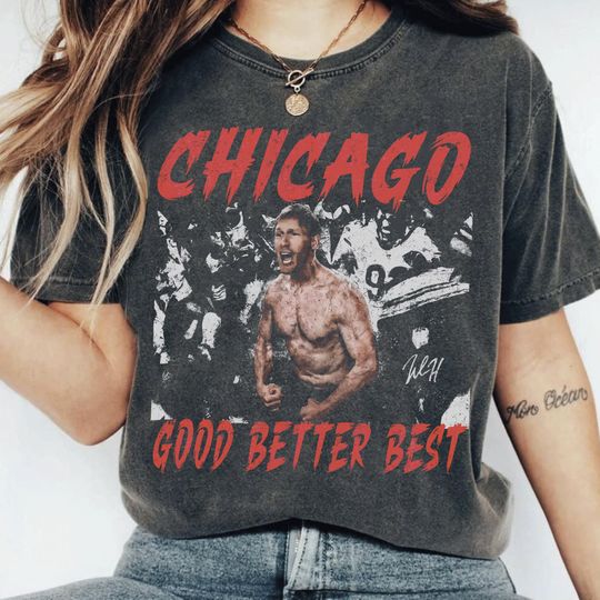 Discover Vintage Chicago Football Comfort Colors Shirt, Good Better Best Graphic Tee, Retro Bears Game Day Shirt, Gift for Fan