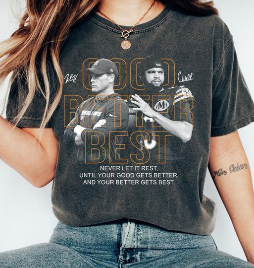 Vintage Caleb Williams Ben Johnson Football Shirt, Chicago Bears Football Tshirt, Good Better Best Tee, Game Day T-Shirt