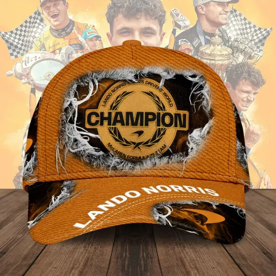 Mc.L@ren x Lando Norris 2025 World Champion Classic Cap , Gift For Fans