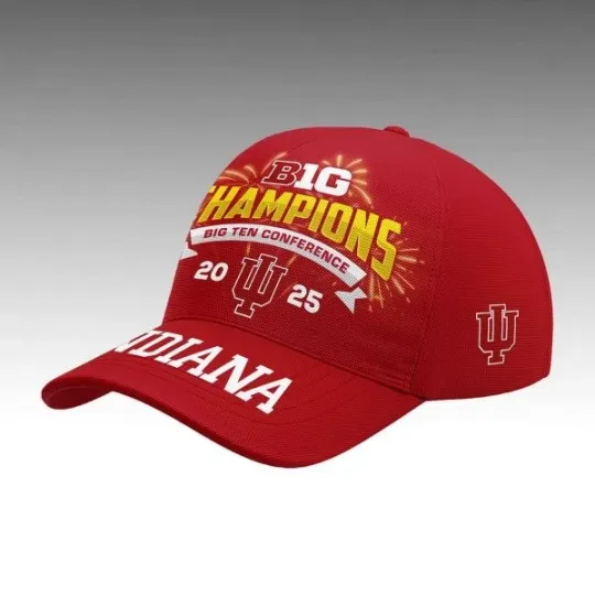 Discover Indiana Football 2025 Big Ten Champions Cap, Gift For Fans