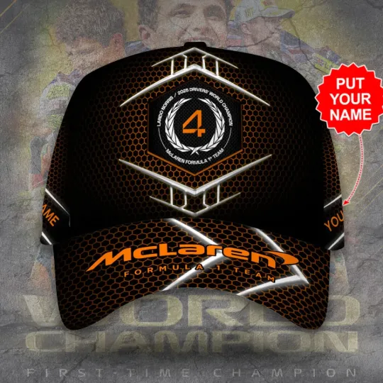 Personalized Mc.L@ren x Lando Norris World Champions 2025 Classic Cap, Gift For Fans