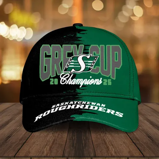 Discover Saskatchewan Roughriders 2025 Grey Cup Champions Classic Cap, Gift For Fans
