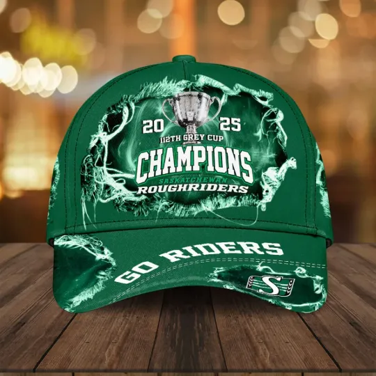 Discover Saskatchewan Roughriders 2025 Grey Cup Champions Classic Cap – 4697