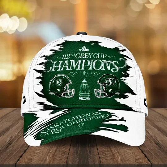 Discover Saskatchewan Roughriders 2025 Grey Cup Champions Classic Cap – 13797