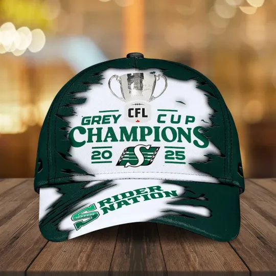 Discover Saskatchewan Roughriders 2025 Grey Cup Champions Classic Cap –  14045