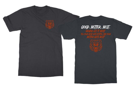 Discover Never Let it Rest God Better Best 2S Personalized Design, Motivational Bear Quote Graphic Tee, Custom Gift for Football Fans Unisex T-Shirt