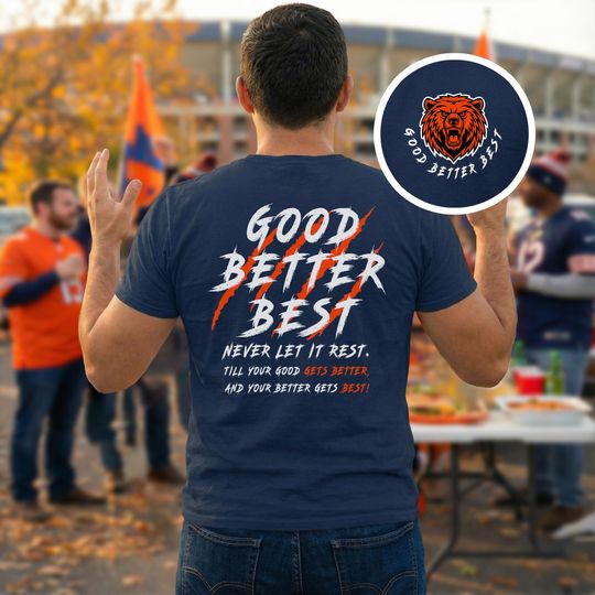 Chicago Football Double Sided T-Shirt Windy City Bear Down Shirt