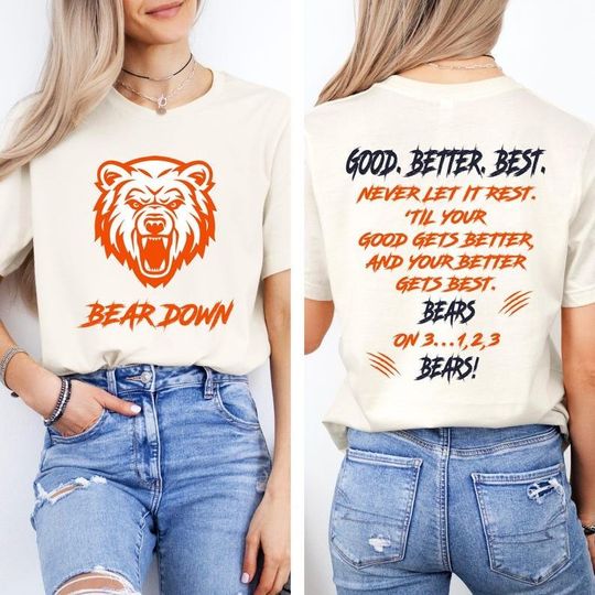 Good Better Best Bear Down Shirt, Claw Scratch Football, Chicago Sports Fan Shirt, Vintage Athletic Hoodie Gift for Him