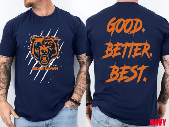 Discover Motivation Bear 2 Sided Good Better Best Never Let It Rest T-Shirt