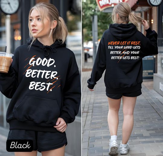 Discover Good Better Best Bears Shirt,Chicago Football Sweatshirt, Never Let It Rest Shirt,Motivational Bears Shirt,Windy City Orange and Navy Hoodie