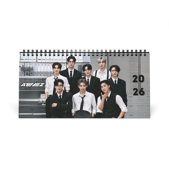 ATEEZ Desk Calendar 2026 | KPOP Merch 12 Months Customized Calendar for Home Office, Gift for Atiny Fan Decor
