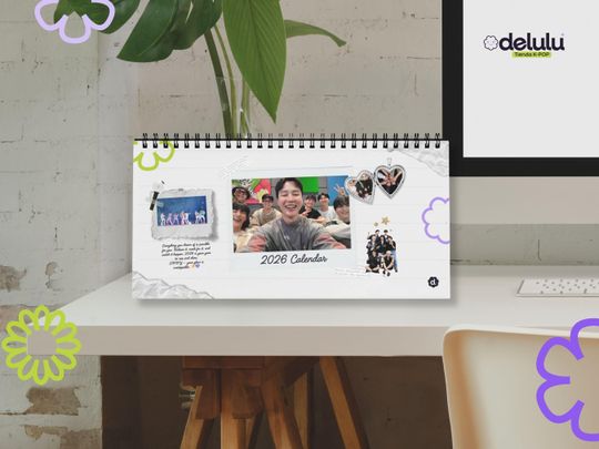 BTS 2026 Desktop Calendar perfect gift for K-Pop ARMY Bangtan Jungkook Taehyung Namjoon Jhope Jimin Seokjin Suga