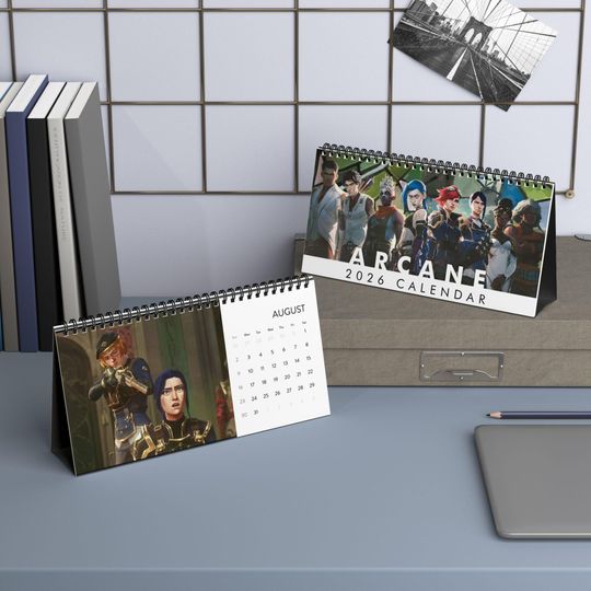 Discover Arcane Desktop 2026 Calendar, Arcane Jinx Vi Caitlyn Jayce Viktor Calendar