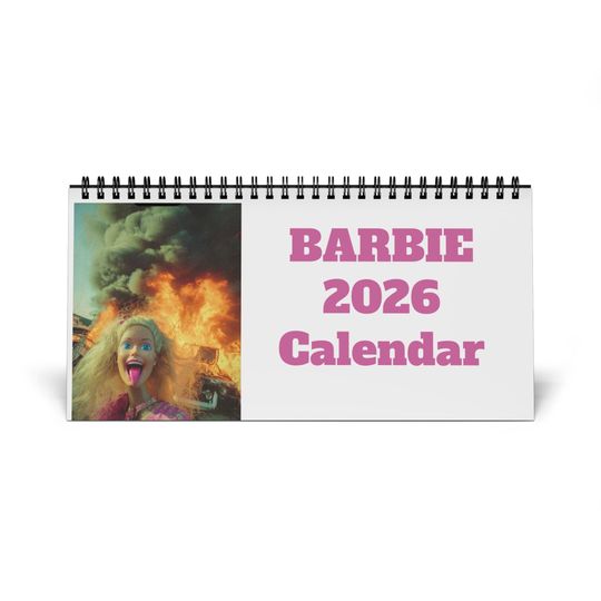 Discover Barbie Gone Wild Calendar (2026 grid) - Barbie Funny Gag Gift, White Elephant, Gift for Her, Office Decor, Desk Accessory, Desk Organizer