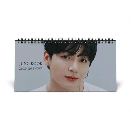 Jung Kook Bias BTS Kpop 2026 Office Desk Calendar - Christmas Gift for Fans