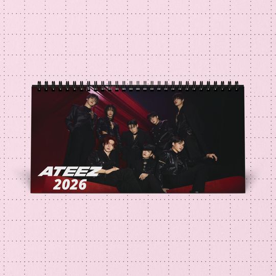 Ateez 2026 Desk Calendar  Limited Edition Kpop Calendar, Custom 12-Month Desktop Calendar, Atiny Fan Gift, In Your Fantasy Photo Album