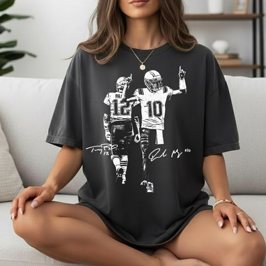 Discover Drake Maye Tom Signature Shirt, Football Tee, Y2K Rap Style T-Shirt, New England Vintage Football Shirt, Game Day Graphic Tee