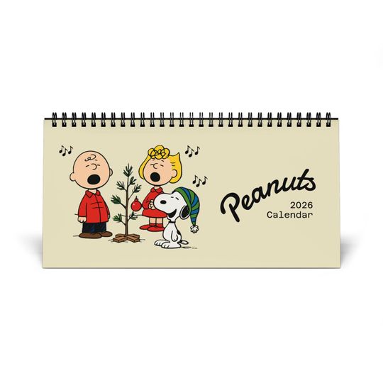 Peanuts Charlie Brown 2026 Desktop Calendar, Playful Workspace Decor