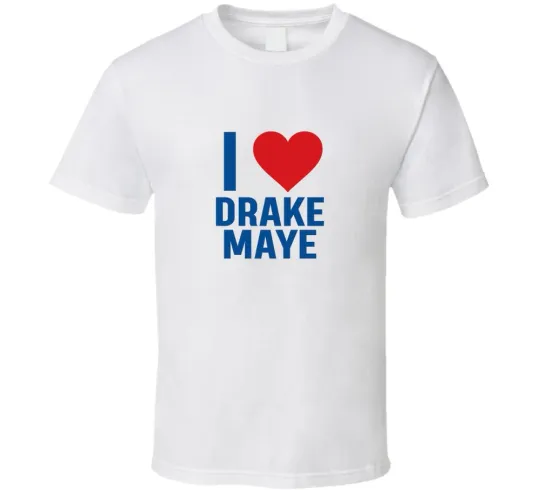 Discover I Love Drake Maye – Bold Heart Fan Tee T Shirt
