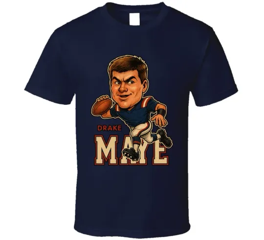 Discover Drake Maye Football Caricature Fan T Shirt
