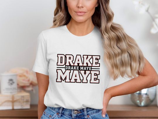 Discover Drake Maye T-Shirt, Football Fan Apparel, College Sports Shirt, Name and Number Tee, Game Day Outfit