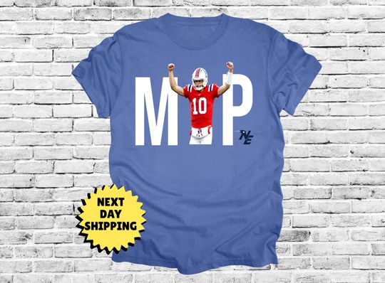 Discover Drake Maye MVP, New England Patriots Football Drake Maye T-Shirt, Ne Patriots, Pats, MVP, Quarterback, Gift for Patriots Fan, football Shirts