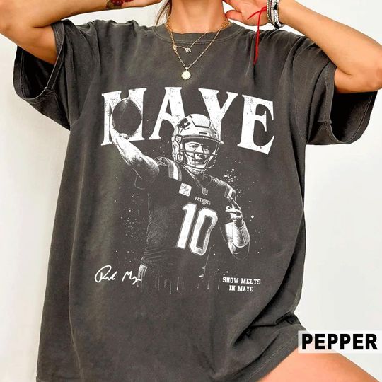 Discover Drake Maye Patriots Vintage T-Shirt, New England Football Shirt, Comfort Colors Washed Tee, Maye football Graphic Tee, Game Day Fan Gift