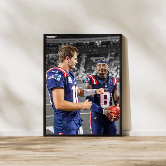 Discover Drake Maye Digital Art Print | New England Patriots Quarterback Poster | football Football Wall Decor | Sports Fan Gift | Digital Download