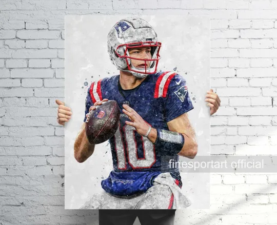 Discover Drake Maye New England Patriots Canvas Wrap or Museum-Quality Poster