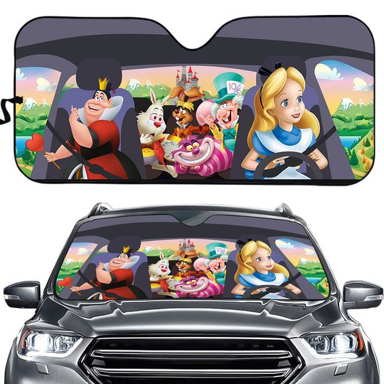 Alice In Wonderland Car Sunshade, Cheshire Car Sun Shade, Birthday Gift
