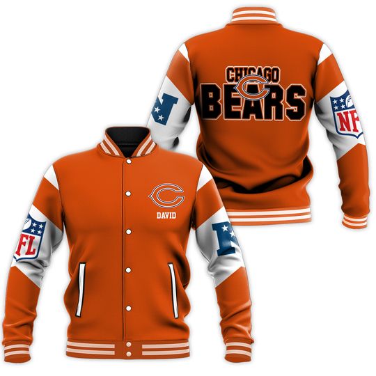 Chicago Bears National Football Conference Unisex Baseball Jacket