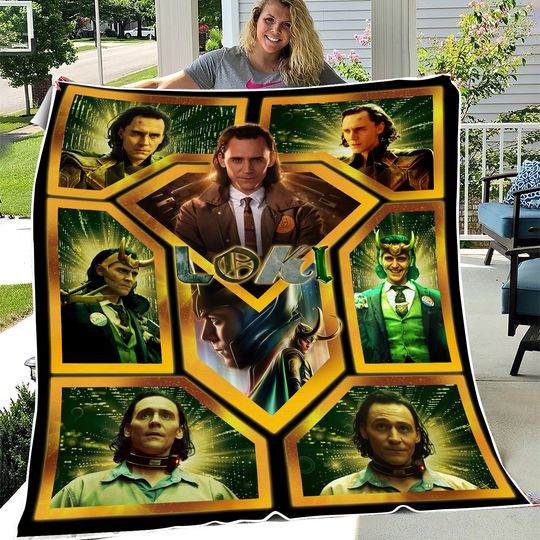 Loki Movie Fleece Blanket, Loki Laufeyson God of Mischief, Loki Movie Merch, Loki Fan Gift, Loki TVA Variant Avengers, Loki Fan Gifts
