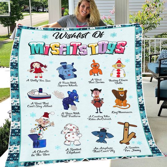 Misfit Toys Christmas Blanket, A Bit Of A Misfit, Rudolph Red-nosed Reindeer Blanket