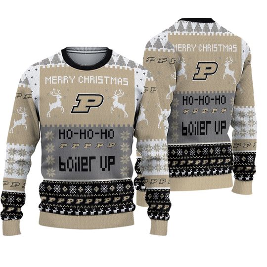 Purdue Boilermakers Merry Christmas Sweater Ugly Christmas Sweaters 82