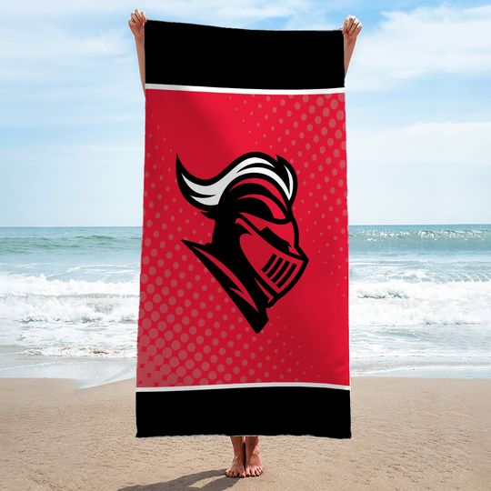 Rutgers University Beach Towel/Bath Towel, 30"x60" Radial Dots