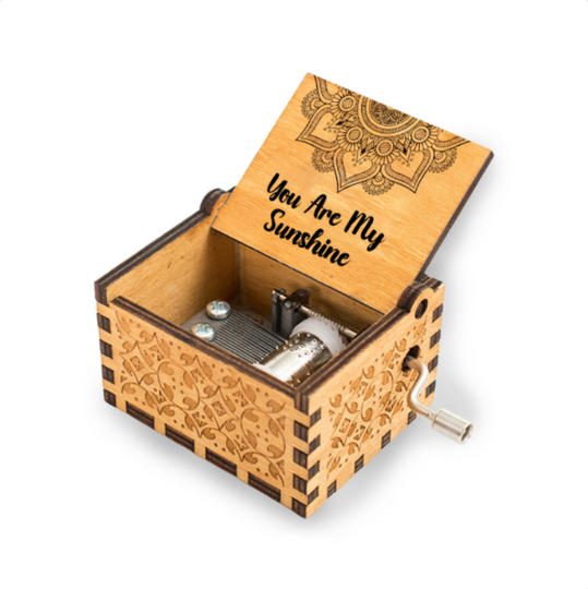 You Are My Ssunshine Crank Music Box, Music Box Christmas Birthday for Men Women