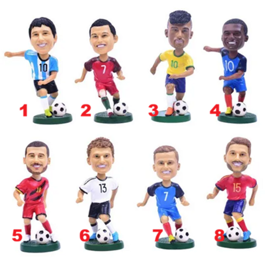 FIFA World Cup Soccer Bobblehead Neymar Messi Ronaldo Mbappe Müller, Christmas Gift, Gift for Men