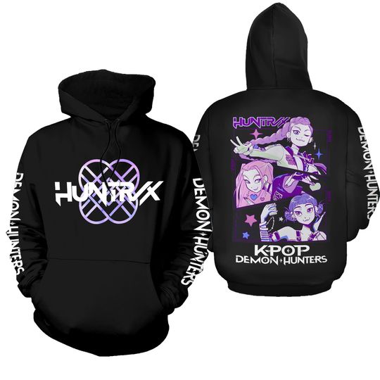 2025 Anime K-Pop Demon Hunters Hoodie Harajuku Hip Hop Pullover Tops Sweatshirt UNISEX